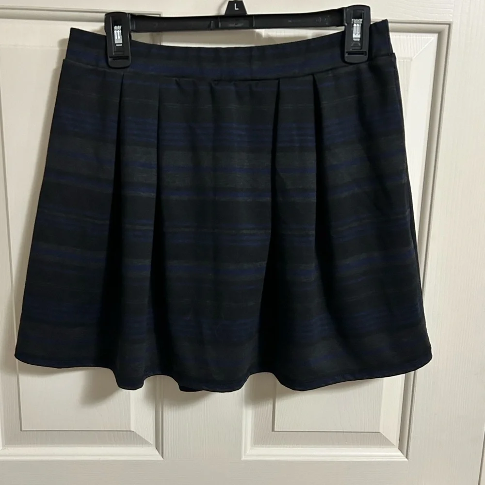 Joe‎ Benbasset Striped Pleated Mini Skirt Size XL